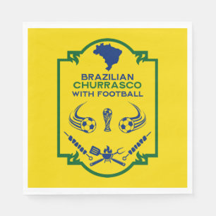 Serviette En Papier Brésil Churrasco barbecue