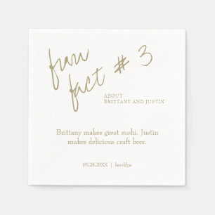 Serviette En Papier Bretagne Gold Fun Fact #3 Cocktail Mariage