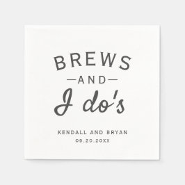 Serviette En Papier Brews et I Do's Brewery Mariage