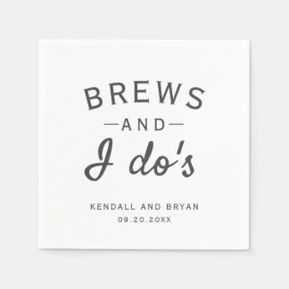 Serviette En Papier Brews et I Do's Brewery Mariage