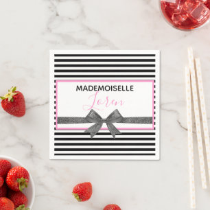 Serviette En Papier BRIDE Glam Parisienne Thème Couture Douche Party