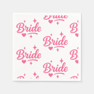 Serviette En Papier Bride Neon rose