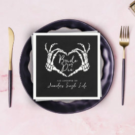 Serviette En Papier Bride or Die Skeleton Heart Bachelorette Party