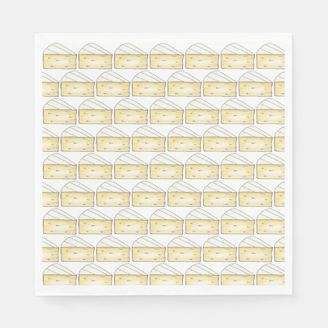 Serviette En Papier Brie French Cheese Tasting Wedge Cocktail Party (Devant)
