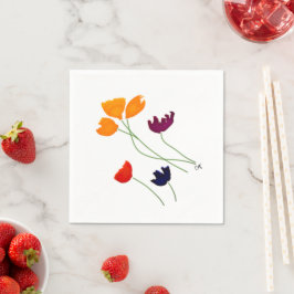 Serviette En Papier Bright Floral Cocktail Napkins