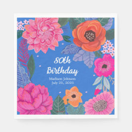 Serviette En Papier Bright Floral fête d'anniversaire