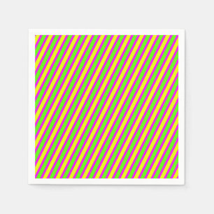 Serviette En Papier Bright Neon Stripes