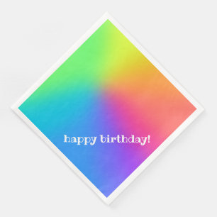Serviette En Papier Bright Rainbow Anniversaire Party Dîner de table