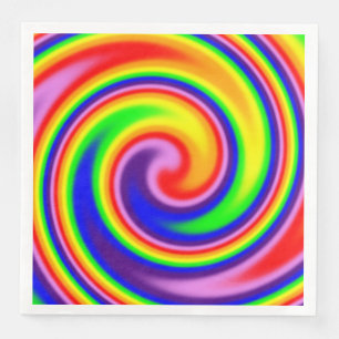 Serviette En Papier Brillant Arc-en-ciel Doux Focus coloré