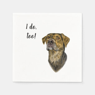 Serviette En Papier Brindle Chien Cocktail Personnalisé Napkin