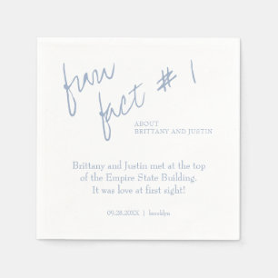 Serviette En Papier Brittany Simple Dusty Blue Fun Fait #1 Cocktail