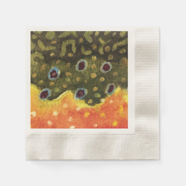 Serviette En Papier Brook Trout (Devant)