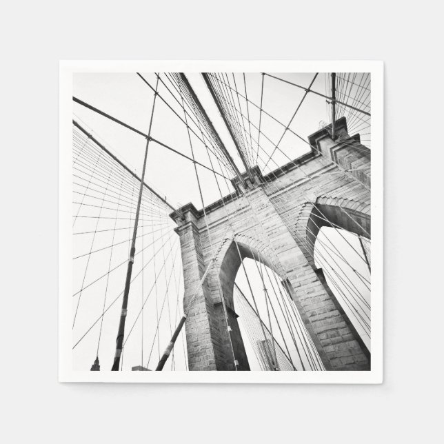 Serviette En Papier Brooklyn Bridge, New York (Devant)