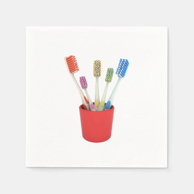 Serviette En Papier Brosses à dents Papier serviettes (Devant)