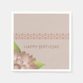Serviette En Papier Brown avec teinte Rosy