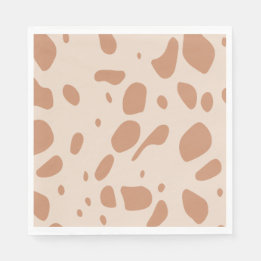 Serviette En Papier Brown et crème tacheté