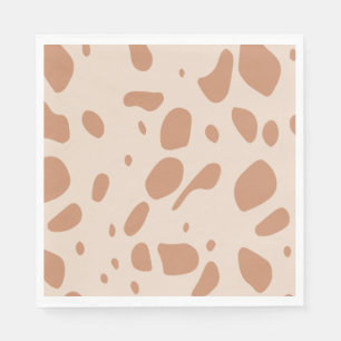 Serviette En Papier Brown et crème tacheté