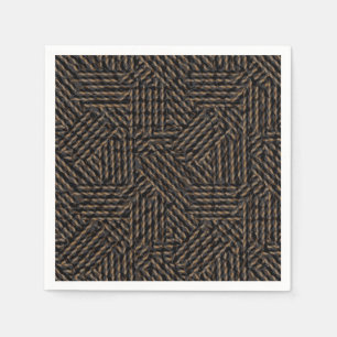 Serviette En Papier Brown gris noir abstrait