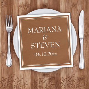 Serviette En Papier Brown minimaliste moderne