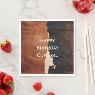 Serviette En Papier Brown Noir Noir Faux Cowhide