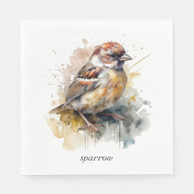 Serviette En Papier Bruant rustique, personnalisé (Devant)