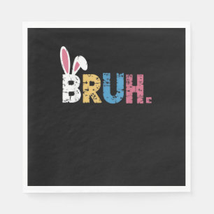 Serviette En Papier Bruh Bunny Pâques mignonne mème pour les enfants _