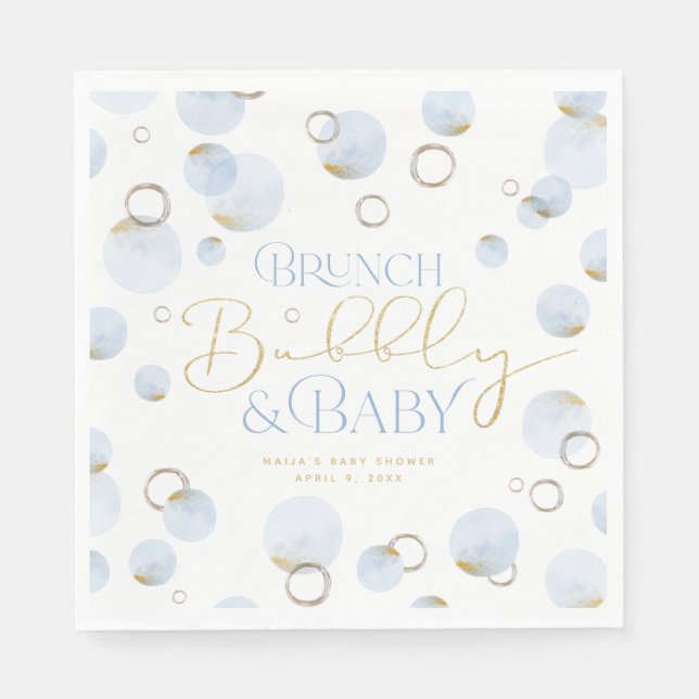 Serviette En Papier Brunch Baby shower et mouchoirs (Devant)