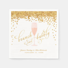 Serviette En Papier Brunch & Bubbly Fiançailles Brunch