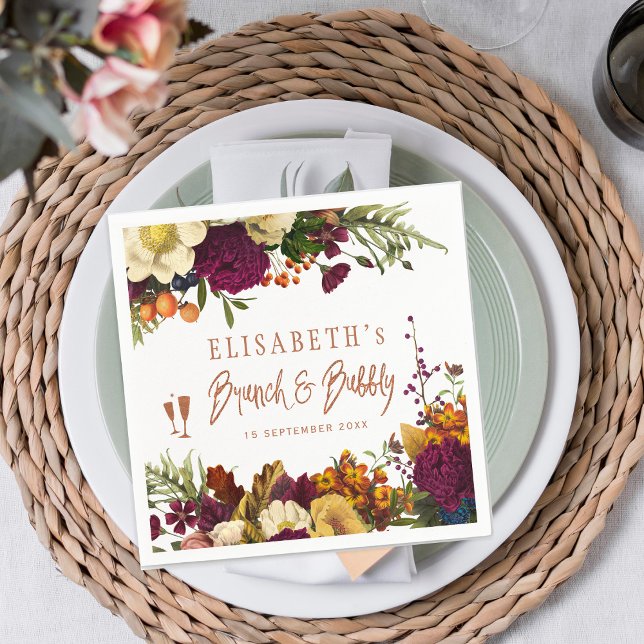 Serviette En Papier Brunch et bulle automne automne automne automne fl (Créateur téléchargé)