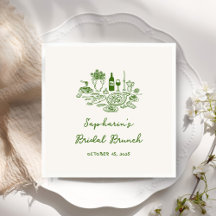 Brunch nuptial vert à main
