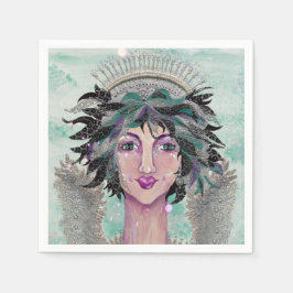 Serviette En Papier Brunette Guardian Angel Magi Angelica