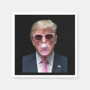 Serviette En Papier Bubblegum Rose Trump Drôle Président USA