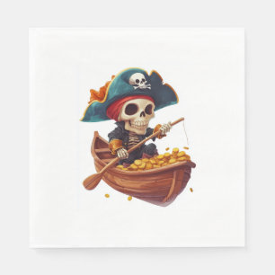 Serviette En Papier Buccaneer d'os - Drôle crâne de pirate