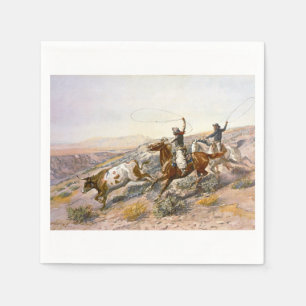 Serviette En Papier Buccaroos 1902 Charles Marion Russell
