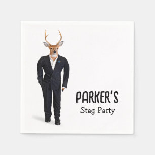 Serviette En Papier Buck In a Tuxedo pour Bachelor Party