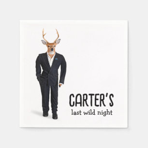 Serviette En Papier Buck In a Tuxedo pour Bachelor Party
