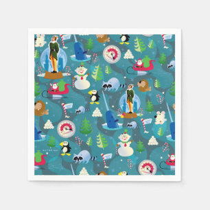 Serviette En Papier Buddy l'elfe et personnages Motif Turquoise