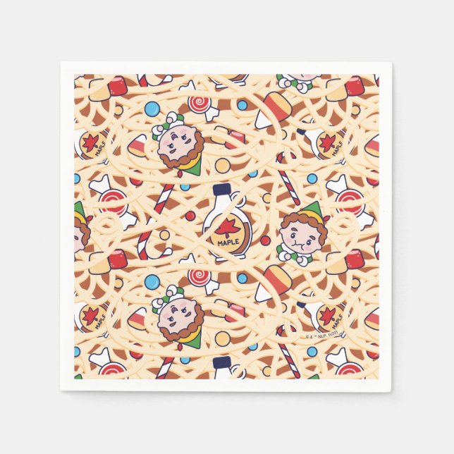 Serviette En Papier Buddy l'Elfe | Motif de Noël (Devant)