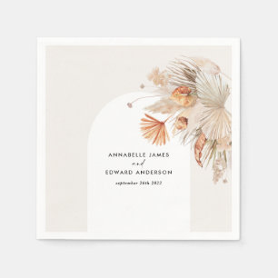 Serviette En Papier budget bohème pampas herbe mariage fête