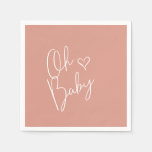 Serviette En Papier Budget Oh Baby Baby shower rose