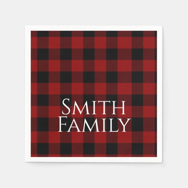 Serviette En Papier Buffalo Plaid sur mesure (Devant)
