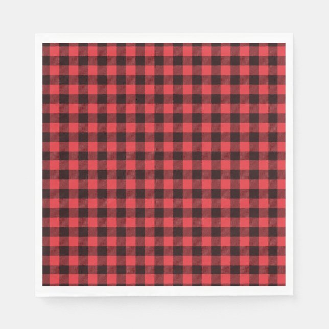 Serviette En Papier Buffalo rouge abattu (Devant)