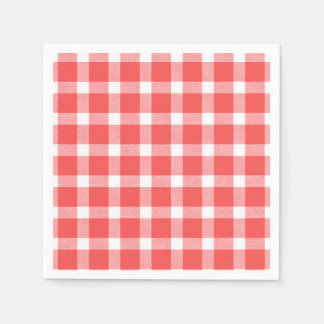 Serviette En Papier Buffalo Rouge Blanc Carreaux De Fête Pique-Nique C