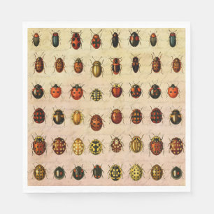 Serviette En Papier Bug d'insectes coccinelle de coccinelle