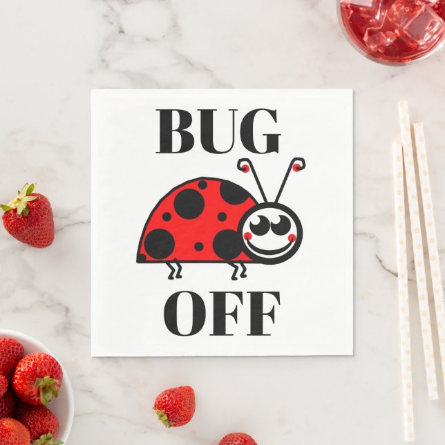 Serviette en papier Bug Off (En situation)