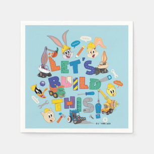 Serviette En Papier BUGS BUNNY BUILDERS™ Collage "Construisons Cela"
