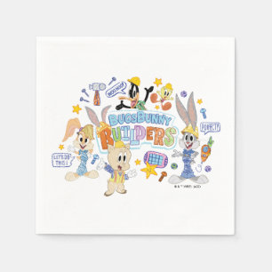 Serviette En Papier BUGS BUNNY BUILDERS™  Groupe de croquis d'art