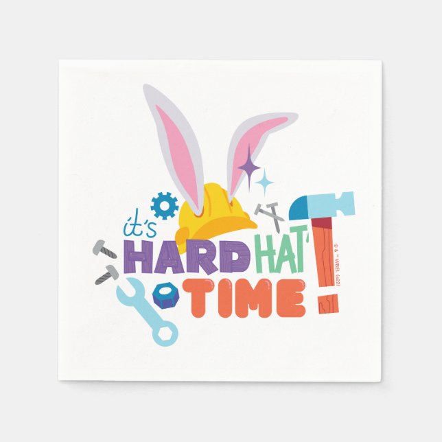 Serviette En Papier BUGS BUNNY BUILDERS™| It's Hard Hat Time (Devant)