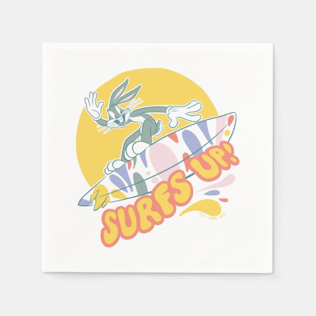 Serviette En Papier BUGS BUNNY™ - Surfs Up! (Devant)