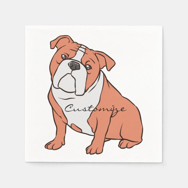 Serviette En Papier Bulldog Breed Thunder_Cove (Devant)
